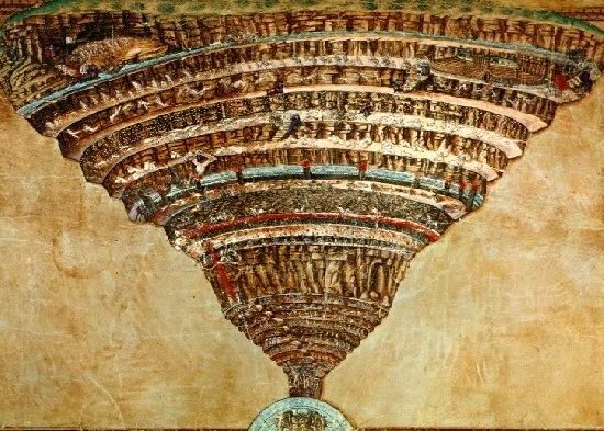 The Map of Hell is a late 15th-century drawing by Italian Renaissance artist Sandro Botticelli, his illustrations for Dante’s Inferno
